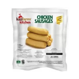Kazi Farms Chicken Sausage Plain | 340 gm